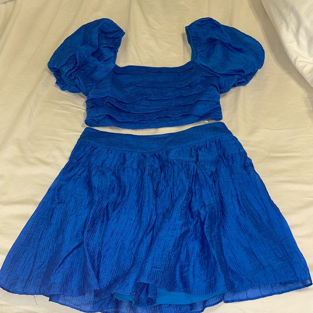 Buddy love royal blue two piece set